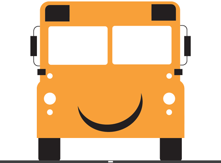 Illustration bus Schoolbuzz